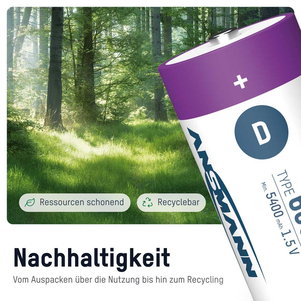 Akku durch Nachhaltigkeit durch Recycling