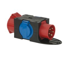 CEE-Adapterstecker, 16A, CEE auf CEE-Kupplung 16A und 2...