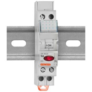 Einbaugerät, Kipp-A-Schalter, 16A, mit Signallampe