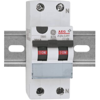 FI/LS-Schutzschalter, 2-polig, 16A/0,03 und B-Charakteristik 16A, Baureihe LSFI