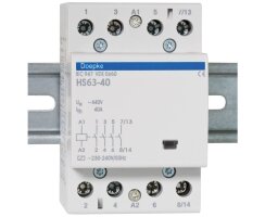 Installationsschütz, 63A, 4 Schließer, bis 43KW