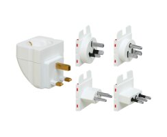 Reisestecker-Adapter-Set, MULTI, weiß, inkl....