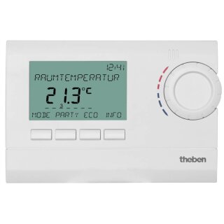 Digital AP-Uhrenthermostat, RAMSES 812 top2, 230V/6A, +4 bis +30°, Wechsler, reinweiß