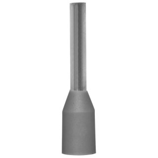 Aderendhülse mit Isolierstoffkragen, für 1 Eingang 0,75² 14 mm grau 