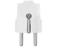 Schutzkontakt-Stecker, weiß