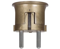 Schutzkontakt-Winkelstecker, Thermoplast, gold gold 