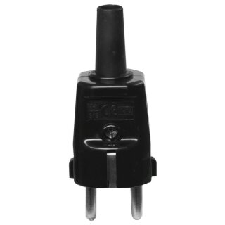 Schutzkontakt-Stecker, Protekt schwarz, schwarz 