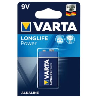 Batterie, Blisterware, 9V-Block, High Energie, VARTA BlocK, 6LR61, 9V 9V 