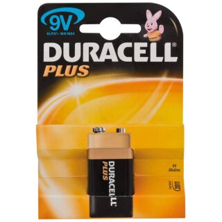 Batterie, Blisterware, 9V-Block, Plus, DURACELL Block, 6LR61, 9V 9V 