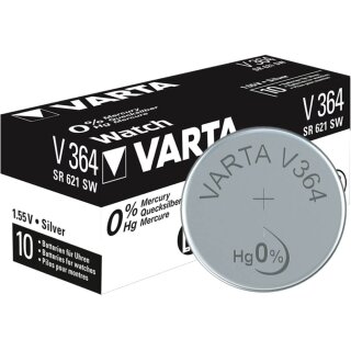 Knopfzelle, V 364, VARTA SR 60 SW 17mAh 6,8 x 2,15 