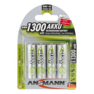 NiMh-Akku, BASIC, vorgeladen, Blisterware Mignon, AA 1,2V 1300mAh 