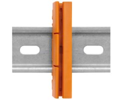 Befestigungsadapter für 3 COMPACT- Steckklemmen, orange