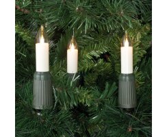 LED-Weihnachtsbaumkette, klar/elfenbein, LED/E14/3V/0,1W,...