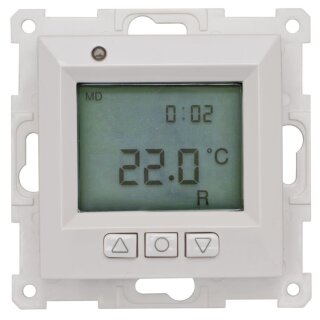 Raumthermostat, elektronisch, digital, Zentralplatte 55 x 55 mm,