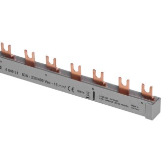 Phasenschiene für Brandschutzschalter AFDD, 16 mm², 2-polig, Gabel-Ausführung, für 4 AFDD mit FI/LS