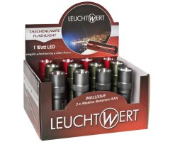 LED-Taschenlampen-Display, LED/1W, 110 lm, 12 Stück,...