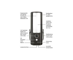 Außenleuchte, ACL10, LED/10W, mit IR-Sensor und Kamera