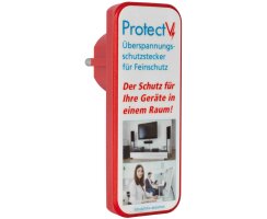 Überspannungsschutzstecker, PROTECT V, weiß