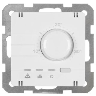 Kombi-Raumthermostat, elektronisch, Zentralplatte 55 x 55 mm, reinweiß