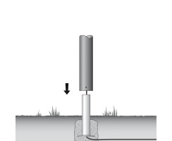 LED-Außenpollerleuchte, 4W/260 lm, grafit mit Erdstück