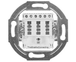 Telefonanschlussdose, TAE 3 x 6 NFN, reinweiß