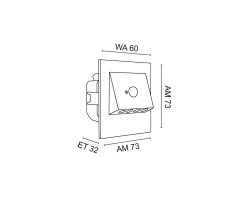 Wand- und Treppeneinbauleuchte, NAVI, LED/0,93W, 24 lm,...