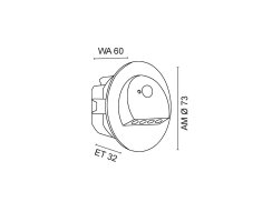 Wand- und Treppeneinbauleuchte, RUBI, LED/0,93W, 25 lm,...