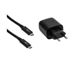 USB-Stecker-Ladegerät, mit Ladekabel USB-C/USB-C 1,00 m schwarz 