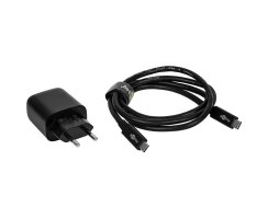 USB-Stecker-Ladegerät, mit Ladekabel USB-C/USB-C 1,00 m schwarz 