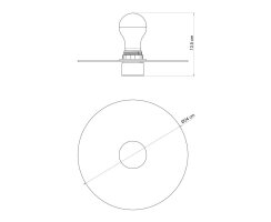 Wand- oder Deckenleuchte mit Lampenschirm mit Majolika-Muster - Waterproof IP44