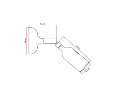 Wandlampe Fermaluce aus Silikon Rot