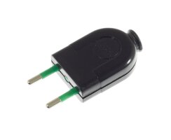 Stecker 2 polig 10A (klein) - IMQ - Schwarz