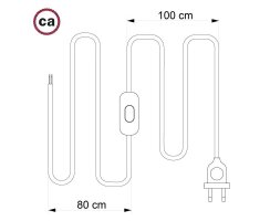 Zuleitung für Tischleuchten RN01 Neutral Natürliche Leinen 1,80 m