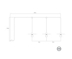 EIVA Außenleuchte E-Snake IP65 mit 3 Lichtern Lampenschirmen Outdoor-Kabel Neopren