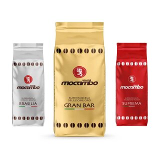 Mocambo Probierset  Brasilia, Gran Bar und Suprema Kaffeebohnen 250g