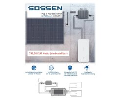 Sossen Balkonkraftwerkspeicher/ Batteriespeicher Plug & Play Akku LiFePO4 2,24 kWh